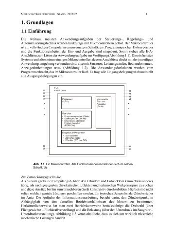 Mikrocontrollertechnik - zu PCs und Mikrocontrollern