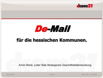 De-Mail - ekom21