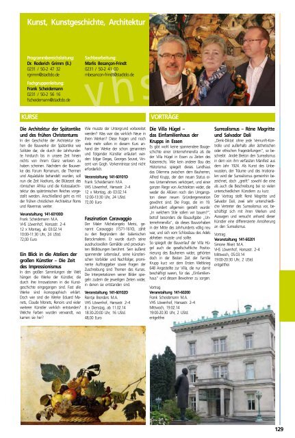 programm 2014 | halbjahr 01 - VHS Dortmund - Stadt Dortmund