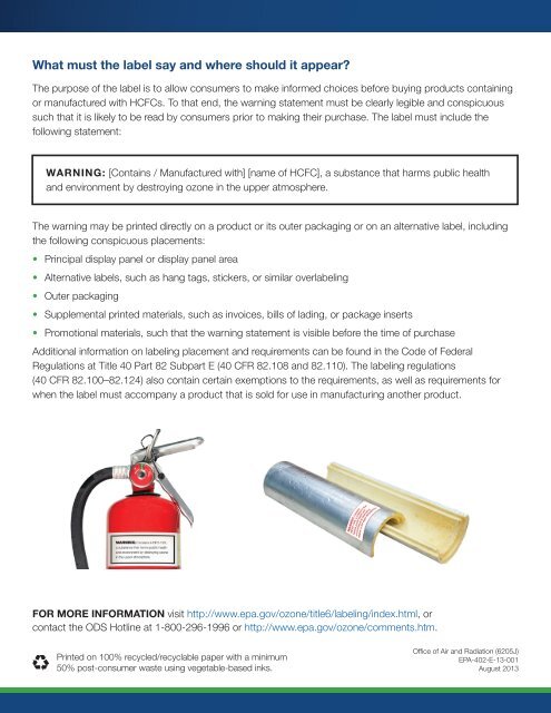 Labeling HCFC Products Starting 2015: What You Need to Know