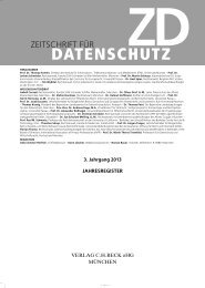 DATENSCHUTZ - Verlag C. H. Beck oHG