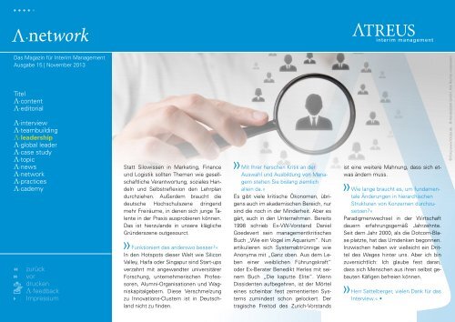 Â·network Â·network - Atreus Interim Management