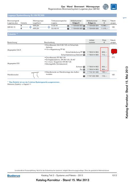 Kapitel 1 Gas/Wand- u. Kompaktheizzentral-Pakete Produktvorteile