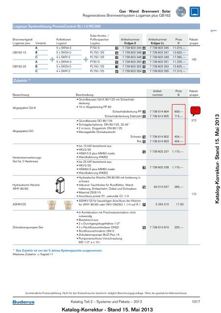 Kapitel 1 Gas/Wand- u. Kompaktheizzentral-Pakete Produktvorteile