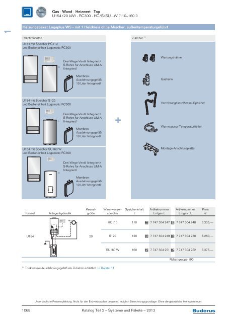 Kapitel 1 Gas/Wand- u. Kompaktheizzentral-Pakete Produktvorteile