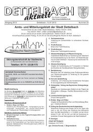 Amts- und Mitteilungsblatt der Stadt Dettelbach