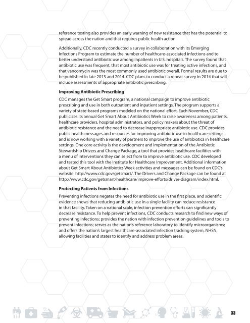 Antibiotic Resistance Threats in the United States, 2013 report