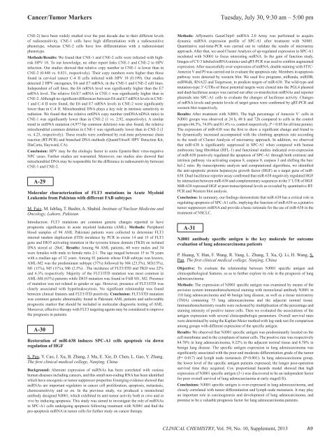 Abstracts of the Scientific Posters, 2013 AACC Annual Meeting ...