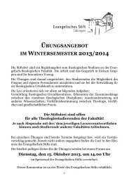 Locuskommentar Wintersemester 2013/14 - Evangelisches Stift