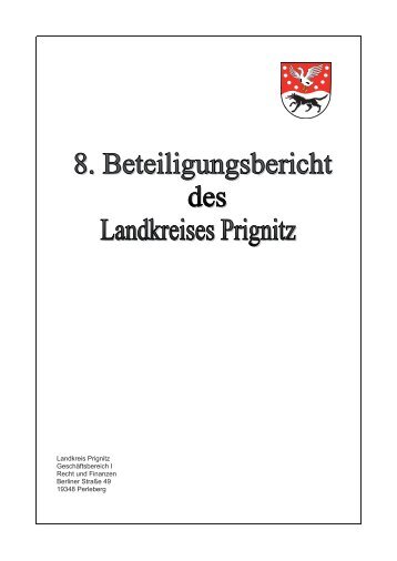 Beteiligungsbericht - Landkreis Prignitz