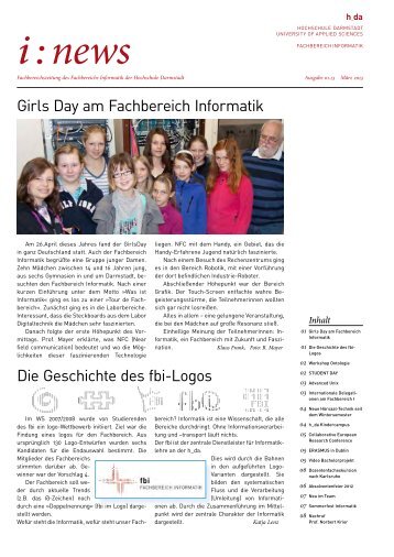 i:news - Fachbereich Informatik - Hochschule Darmstadt