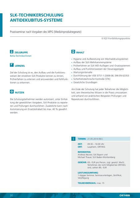 Seminarprogramm 2014 (pdf-Datei) - ORTHEG ...