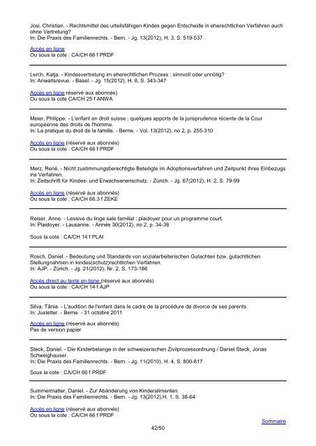 Veille CPC liste par indices de classement - Etat de GenÃ¨ve