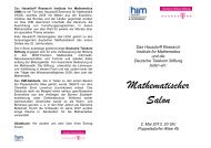(HIM) ist ein Teil des Hausdorff-Zentrums für Mathematik