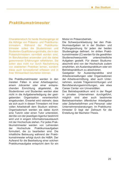 StudienfÃ¼hrer 2013/2014 - Hochschule der Bundesagentur fÃ¼r Arbeit