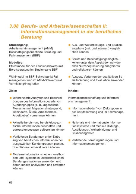 StudienfÃ¼hrer 2013/2014 - Hochschule der Bundesagentur fÃ¼r Arbeit