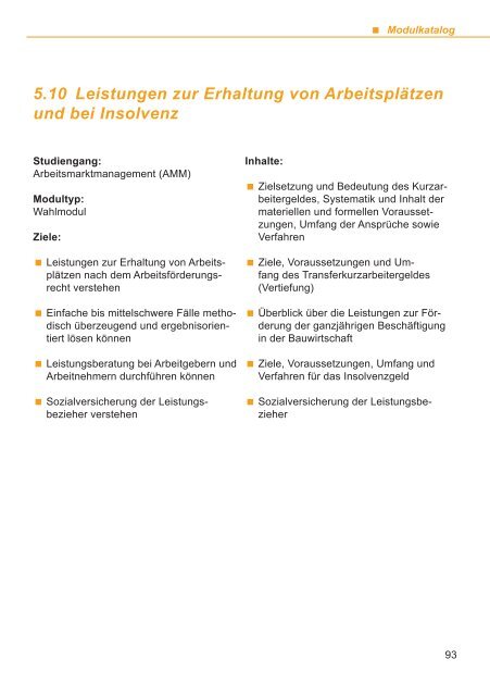 StudienfÃ¼hrer 2013/2014 - Hochschule der Bundesagentur fÃ¼r Arbeit