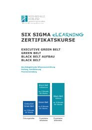 SIX SIGMA eLEARNING ZERTIFIKATSKURSE