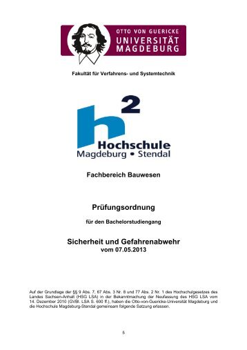 PrÃ¼fungsordnung 11/2013 - Hochschule Magdeburg-Stendal