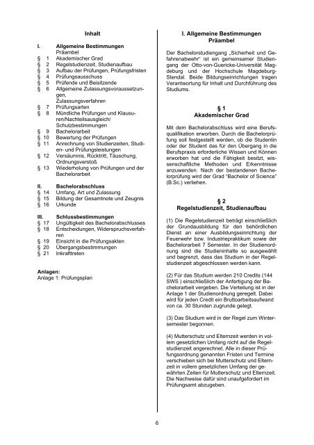 PrÃ¼fungsordnung 11/2013 - Hochschule Magdeburg-Stendal