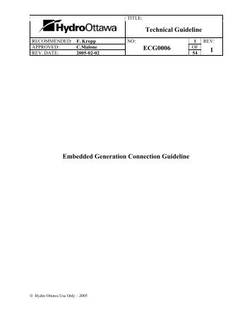 ECG0006 - Hydro Ottawa