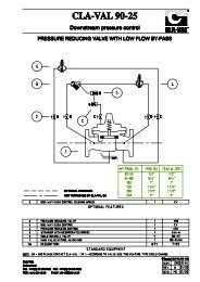 Pressure Reducing Valve with Low Flow By-Pass