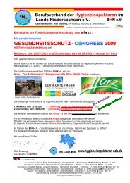 GESUNDHEITSSCHUTZ - CONGRESS 2009 - Hygieneinspektoren ...