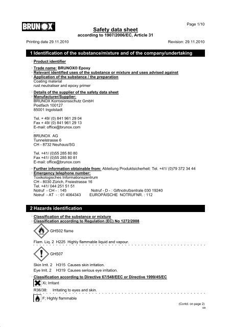 Safety data sheet - Brunox