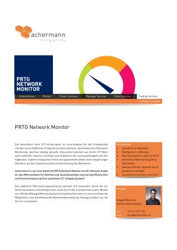 Factsheet PRTG Network Monitor - achermann ict-services ag