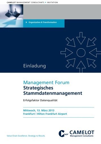 Management Forum Strategisches Stammdatenmanagement Einladung ...