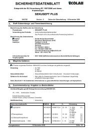 Sekusept PLUS Sicherheitsdatenblatt - Hygienepartner24.de