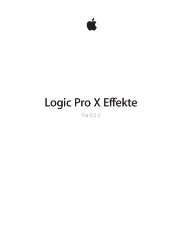 Logic Pro X Effekte - Support - Apple