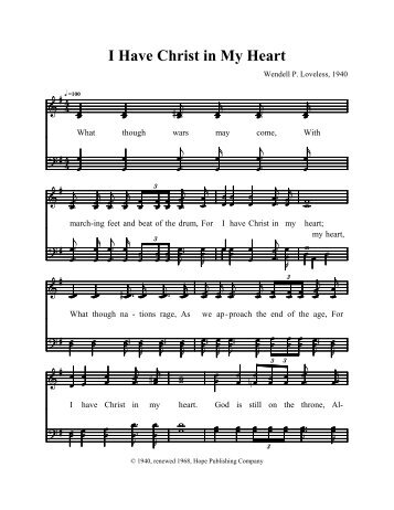 I Have Christ in My Heart - Hymn Time