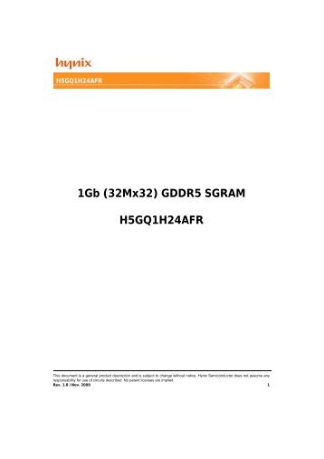 1Gb (32Mx32) - Hynix Semiconductor Inc.