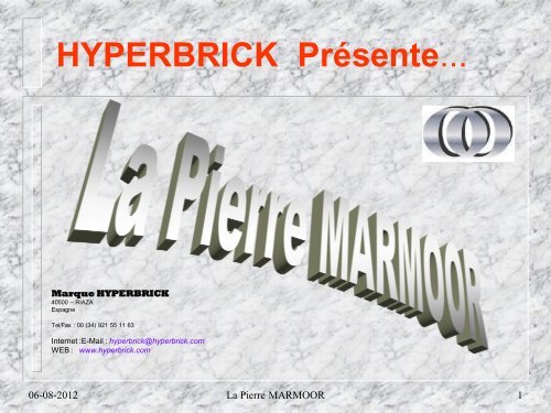 la Pierre MARMOOR - Hyperbrick