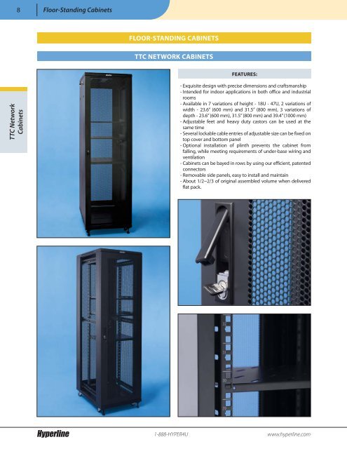 Hyperline Racks Floor-standing cabinets, pages 8-19, 5.35 MB - Hyperline