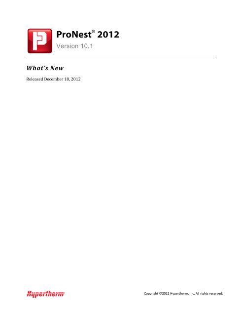 What'S New - Hypertherm CAM Software
