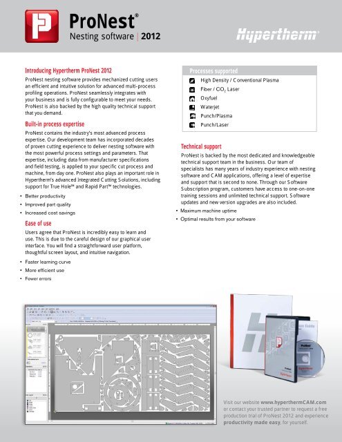 ProNestÂ® - Hypertherm CAM Software