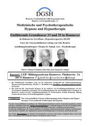 Medizinische und Psychotherapeutische Hypnose und ...