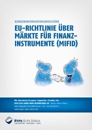 instRUmEntE (mifiD) - Hypo Alpe-Adria