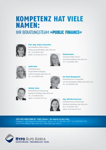 Public Finance Team - Hypo Alpe-Adria-Bank AG