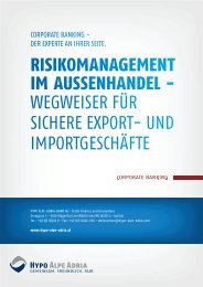 risikomanagement im aussenhandel - Hypo Alpe-Adria-Bank AG