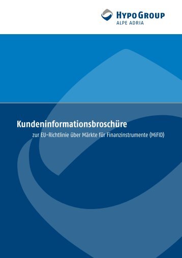 KundeninformationsbroschÃ¼re - Hypo Alpe-Adria