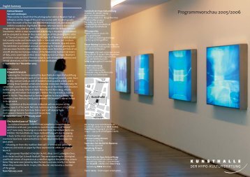 Programmvorschau 2005/2006 - Kunsthalle der Hypo-Kulturstiftung