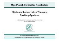 Max-Planck-Institut fÃ¼r Psychiatrie Klinik und ... - Hypophysen