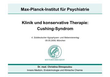 Max-Planck-Institut fÃ¼r Psychiatrie Klinik und ... - Hypophysen