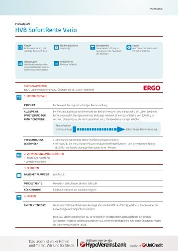 HVB SofortRente Vario (PDF, 161 KB) - HypoVereinsbank