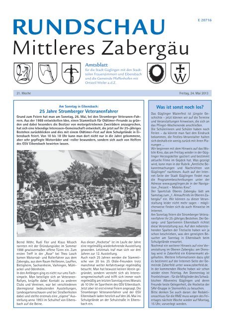 Ausgabe 24.05.2013 - GÃ¼glingen