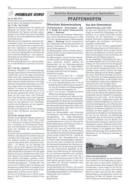 Ausgabe 24.05.2013 - GÃ¼glingen