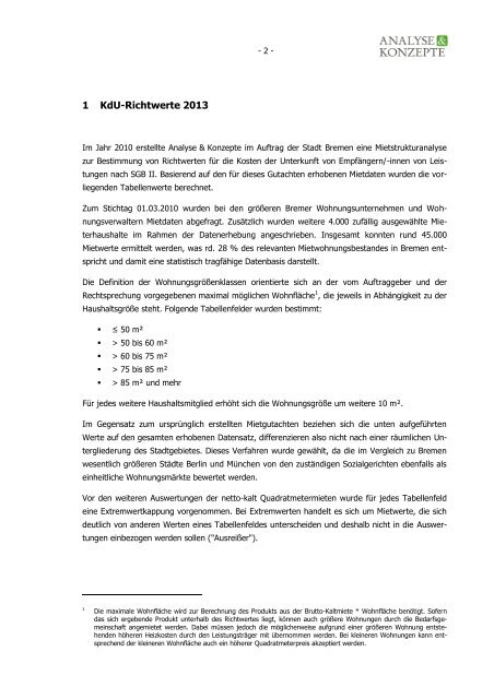 Kosten der Unterkunft (pdf, 692.7 KB) - Die Senatorin fÃ¼r Soziales ...